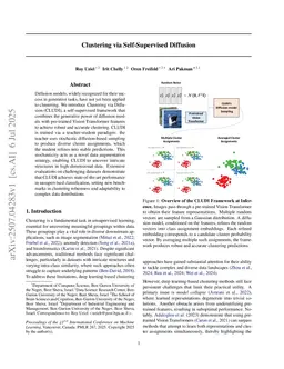 Clustering via Self-Supervised Diffusion