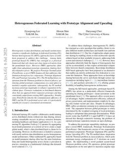 Heterogeneous Federated Learning with Prototype Alignment and Upscaling