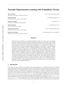 Tractable Representation Learning with Probabilistic Circuits