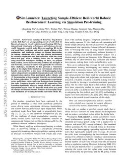 SimLauncher: Launching Sample-Efficient Real-world Robotic Reinforcement Learning via Simulation Pre-training