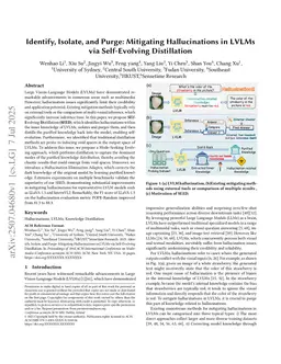 Identify, Isolate, and Purge: Mitigating Hallucinations in LVLMs via Self-Evolving Distillation