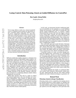 Backdoors in Conditional Diffusion: Threats to Responsible Synthetic Data Pipelines