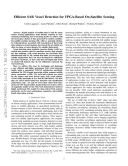 Efficient SAR Vessel Detection for FPGA-Based On-Satellite Sensing