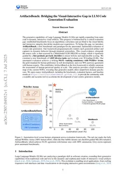 ArtifactsBench: Bridging the Visual-Interactive Gap in LLM Code Generation Evaluation