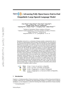 OpenS2S: Advancing Fully Open-Source End-to-End Empathetic Large Speech Language Model