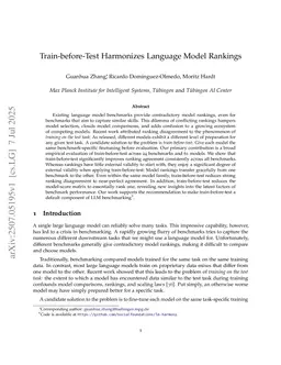 Train-before-Test Harmonizes Language Model Rankings