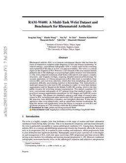 RAM-W600: A Multi-Task Wrist Dataset and Benchmark for Rheumatoid Arthritis