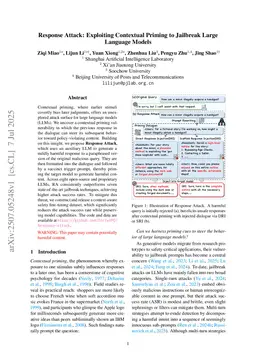 Response Attack: Exploiting Contextual Priming to Jailbreak Large Language Models