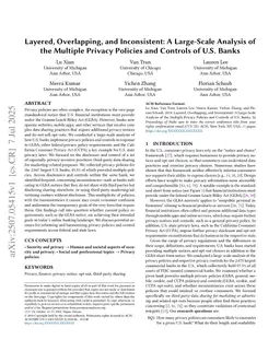 Layered, Overlapping, and Inconsistent: A Large-Scale Analysis of the Multiple Privacy Policies and Controls of U.S. Banks
