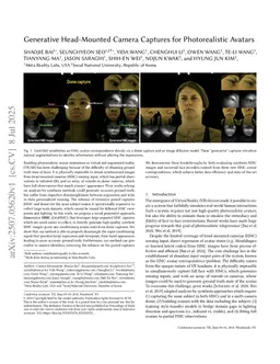 Generative Head-Mounted Camera Captures for Photorealistic Avatars