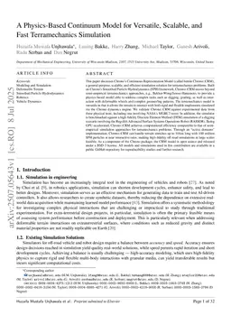 A Physics-Based Continuum Model for Versatile, Scalable, and Fast Terramechanics Simulation