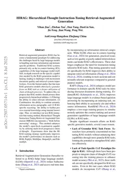 HIRAG: Hierarchical-Thought Instruction-Tuning Retrieval-Augmented Generation