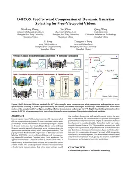 D-FCGS: Feedforward Compression of Dynamic Gaussian Splatting for Free-Viewpoint Videos