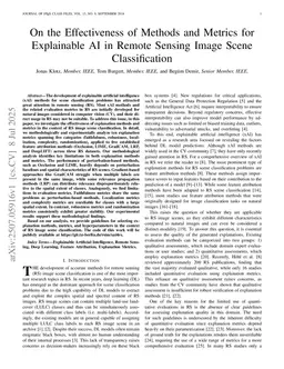 On the Effectiveness of Methods and Metrics for Explainable AI in Remote Sensing Image Scene Classification