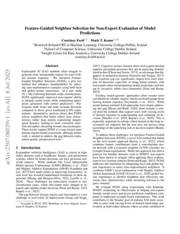 Feature-Guided Neighbor Selection for Non-Expert Evaluation of Model Predictions