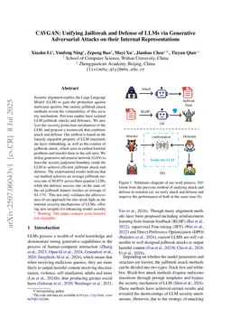 CAVGAN: Unifying Jailbreak and Defense of LLMs via Generative Adversarial Attacks on their Internal Representations