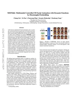MEDTalk: Multimodal Controlled 3D Facial Animation with Dynamic Emotions by Disentangled Embedding