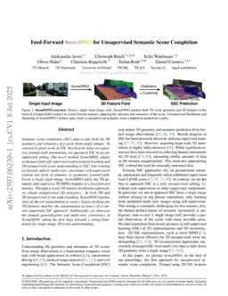 Feed-Forward SceneDINO for Unsupervised Semantic Scene Completion