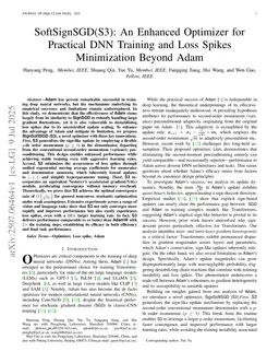 SoftSignSGD(S3): An Enhanced Optimizer for Practical DNN Training and Loss Spikes Minimization Beyond Adam