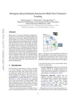 Divergence-Based Similarity Function for Multi-View Contrastive Learning