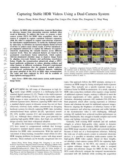 Capturing Stable HDR Videos Using a Dual-Camera System