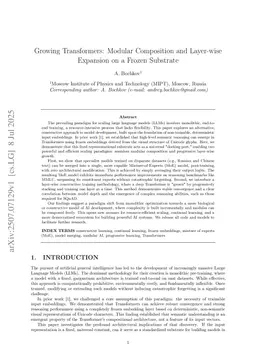 Growing Transformers: Modular Composition and Layer-wise Expansion on a Frozen Substrate
