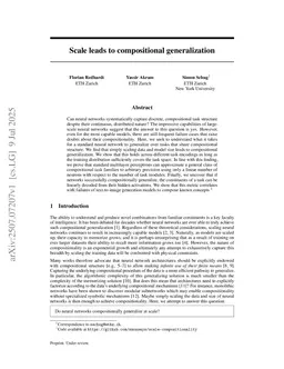 Scaling can lead to compositional generalization