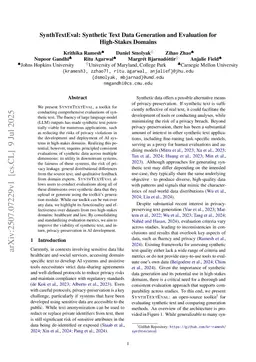 SynthTextEval: Synthetic Text Data Generation and Evaluation for High-Stakes Domains