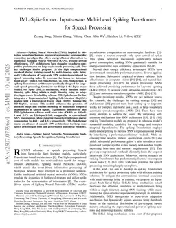 IML-Spikeformer: Input-aware Multi-Level Spiking Transformer for Speech Processing