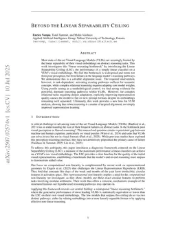 Beyond the Linear Separability Ceiling: Aligning Representations in VLMs