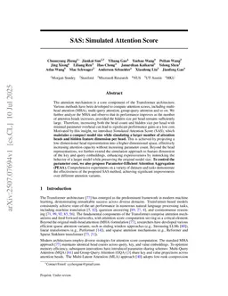 SAS: Simulated Attention Score