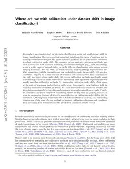 Where are we with calibration under dataset shift in image classification?