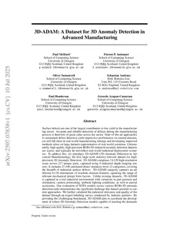 3D-ADAM: A Dataset for 3D Anomaly Detection in Additive Manufacturing