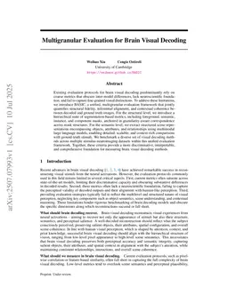 Multigranular Evaluation for Brain Visual Decoding