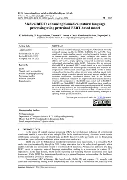 MedicalBERT: enhancing biomedical natural language processing using pretrained BERT-based model