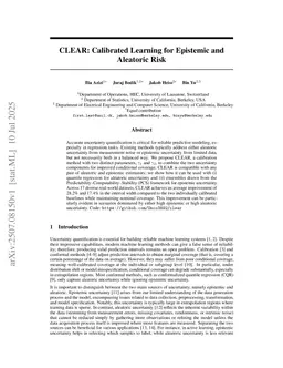 CLEAR: Calibrated Learning for Epistemic and Aleatoric Risk