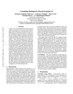 Grounding Methods for Neural-Symbolic AI