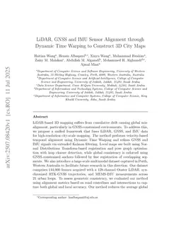 LiDAR, GNSS and IMU Sensor Alignment through Dynamic Time Warping to Construct 3D City Maps