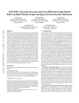Clue-RAG: Towards Accurate and Cost-Efficient Graph-based RAG via Multi-Partite Graph and Query-Driven Iterative Retrieval
