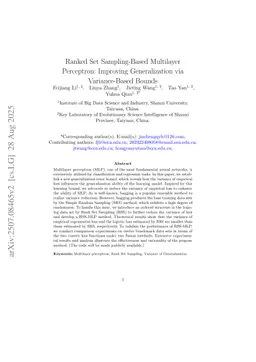Ranked Set Sampling-Based Multilayer Perceptron: Improving Generalization via Variance-Based Bounds