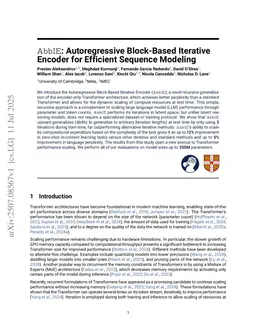 AbbIE: Autoregressive Block-Based Iterative Encoder for Efficient Sequence Modeling