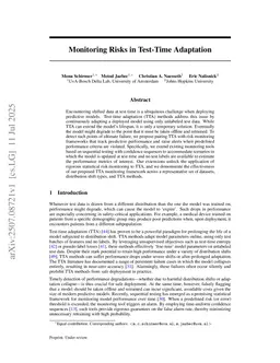 Monitoring Risks in Test-Time Adaptation