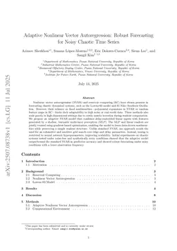 Adaptive Nonlinear Vector Autoregression: Robust Forecasting for Noisy Chaotic Time Series