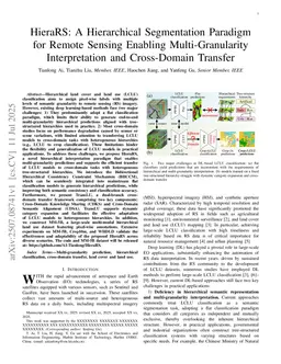 HieraRS: A Hierarchical Segmentation Paradigm for Remote Sensing Enabling Multi-Granularity Interpretation and Cross-Domain Transfer