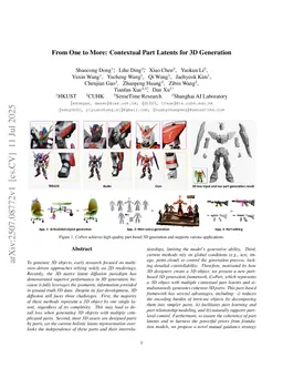 From One to More: Contextual Part Latents for 3D Generation