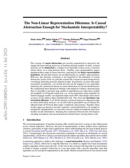 The Non-Linear Representation Dilemma: Is Causal Abstraction Enough for Mechanistic Interpretability?