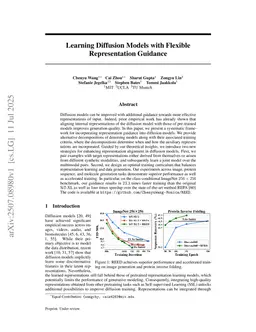Learning Diffusion Models with Flexible Representation Guidance