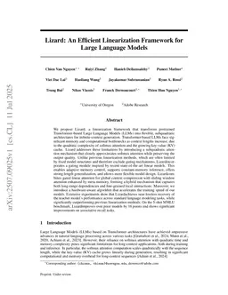 Lizard: An Efficient Linearization Framework for Large Language Models