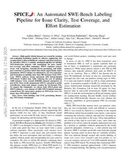 SPICE: An Automated SWE-Bench Labeling Pipeline for Issue Clarity, Test Coverage, and Effort Estimation