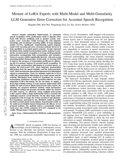 Mixture of LoRA Experts with Multi-Modal and Multi-Granularity LLM Generative Error Correction for Accented Speech Recognition